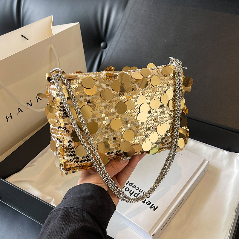Women Bags Dior - Luxury Gold Sequined Party Purse Eevning