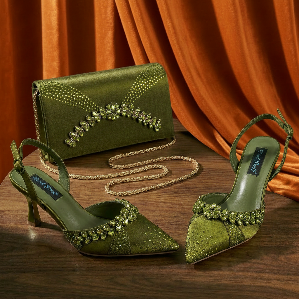 Women Bags Accessories - 2026 Italian Inspired Olive Rhinestone HAND