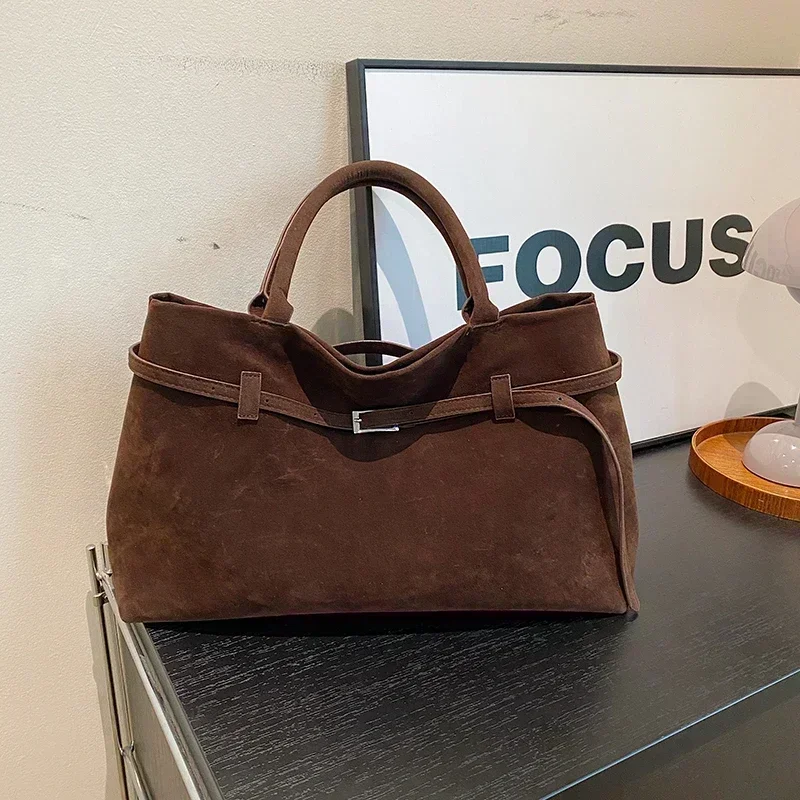 Women Bags For Sale - Buckle Decorative Design Solid Faux Suede