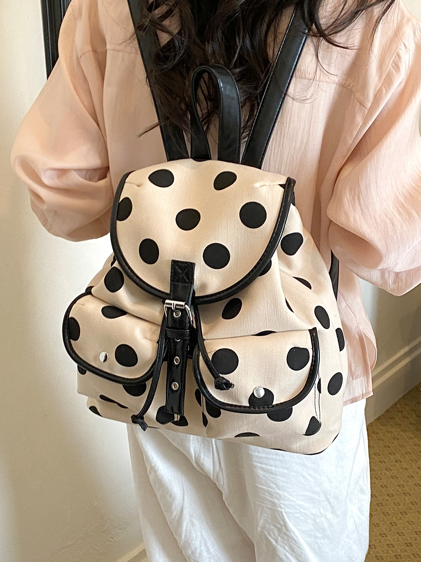 Fashion Polka Dot Backpack Wom - Women Bags In Trend avaliação e preço