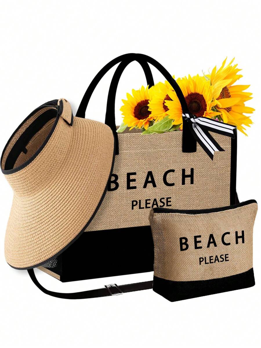 Beach Tote Bag Set With Sun Vi - Women Bags Casual avaliação e preço