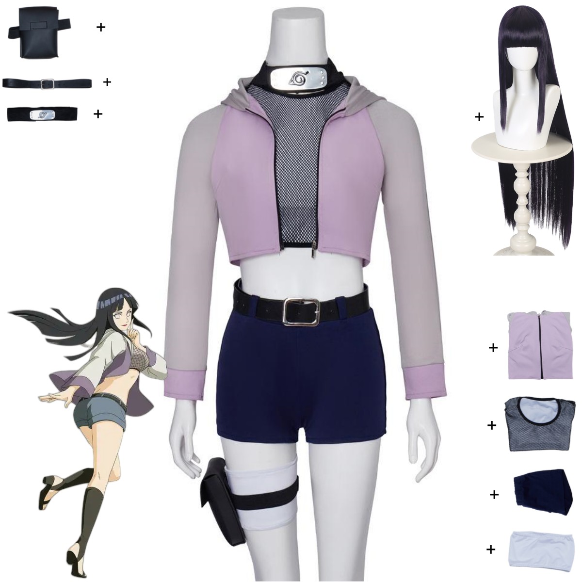 Anime Hyuga Hinata Cosplay Cos - Women Bags Accessories avaliação e preço