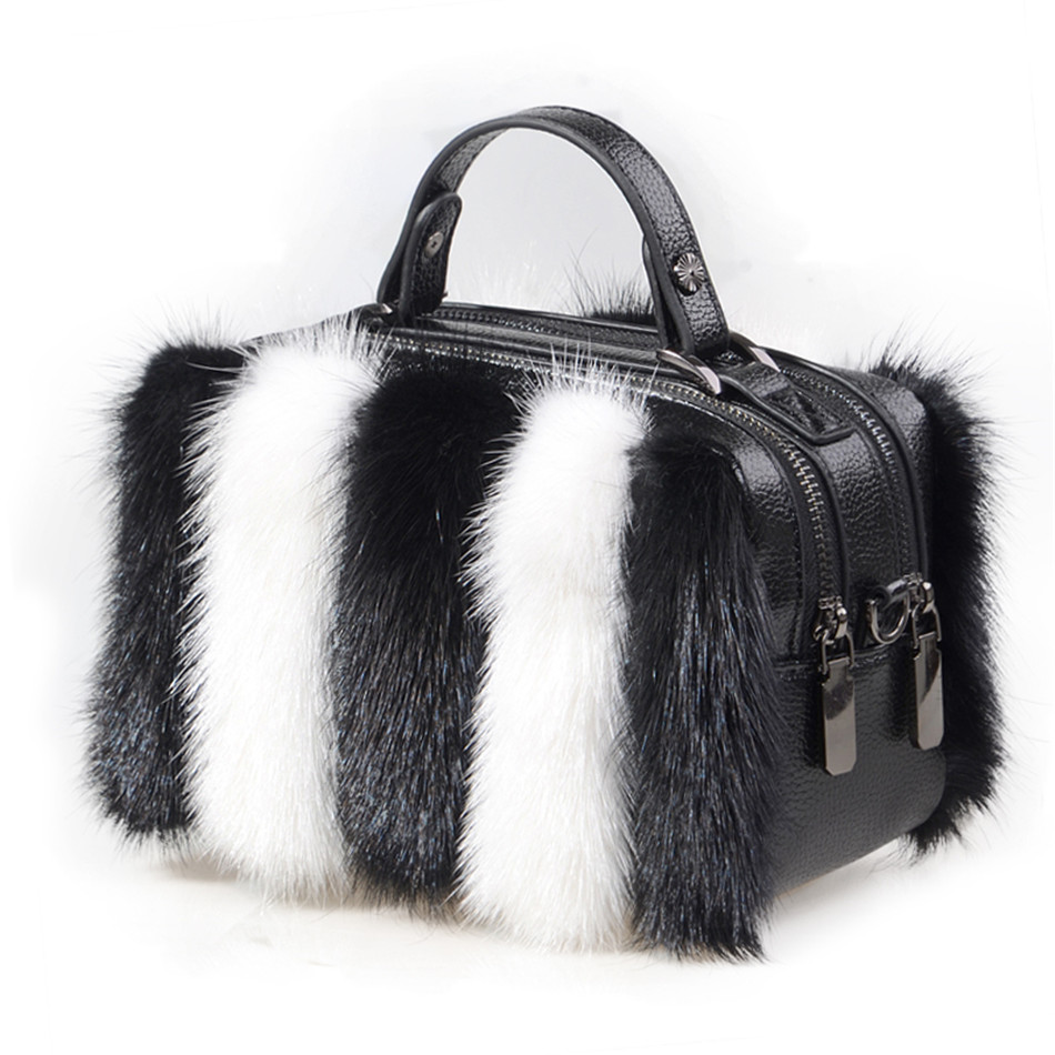 Natural Mink Fur Bag 2026 Cros - Women Bags Pk avaliação e preço
