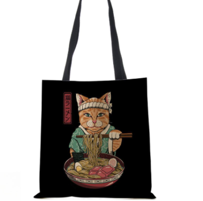 Cute Cat Tote Bag Japanese Sus - Women'S Japanese Bags avaliação e preço