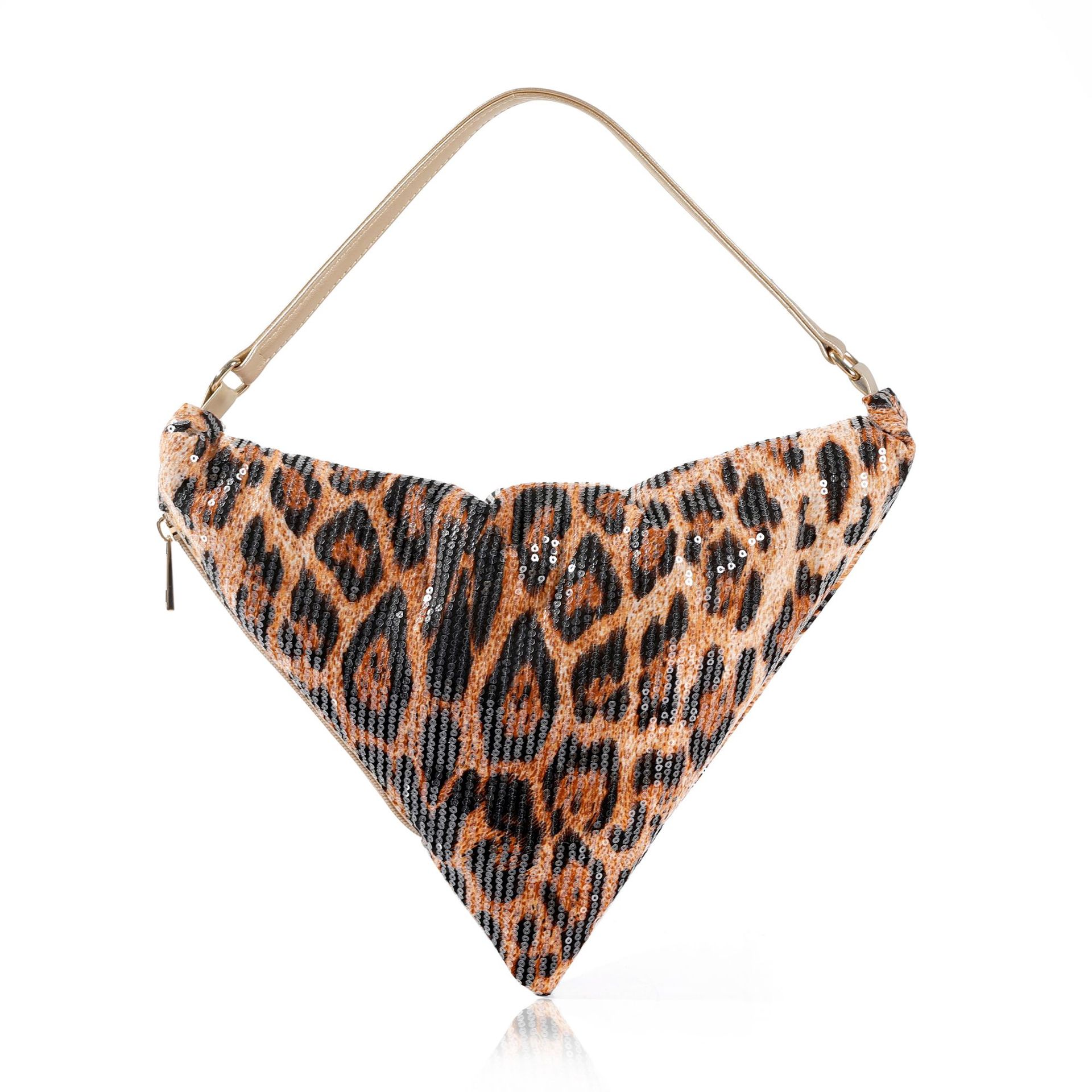 Leopard print crescent bag sho - Women Bags In Trend avaliação e preço