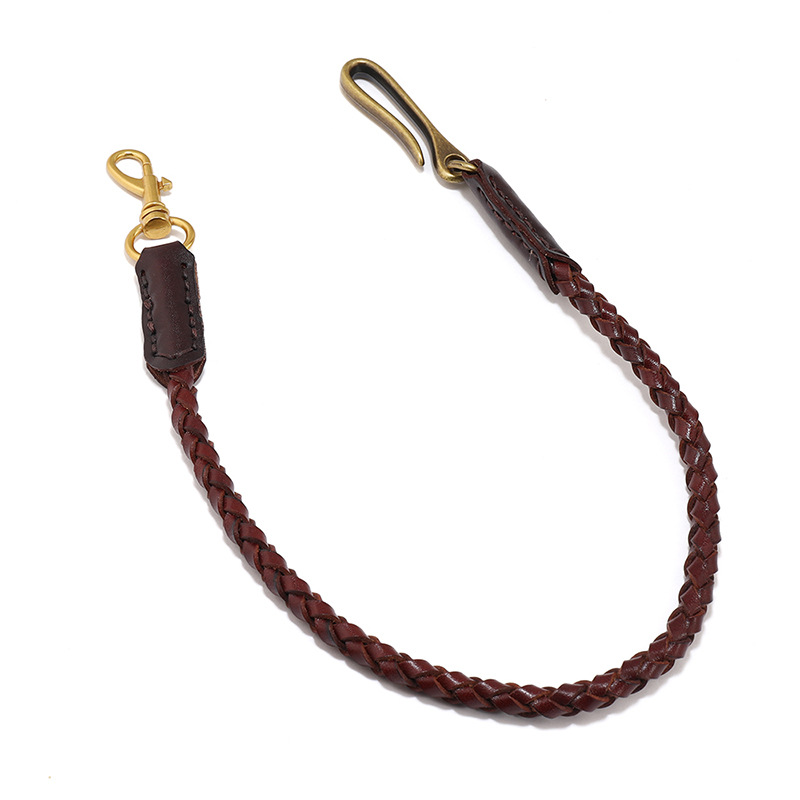 Cowhide Braided Rope Key Rings - Women Bags Pk avaliação e preço