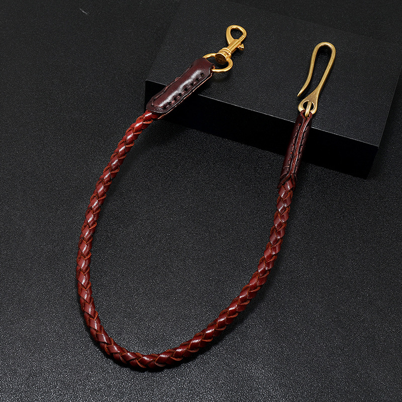 Cowhide Braided Rope Key Rings - Women Bags Pk avaliação e preço