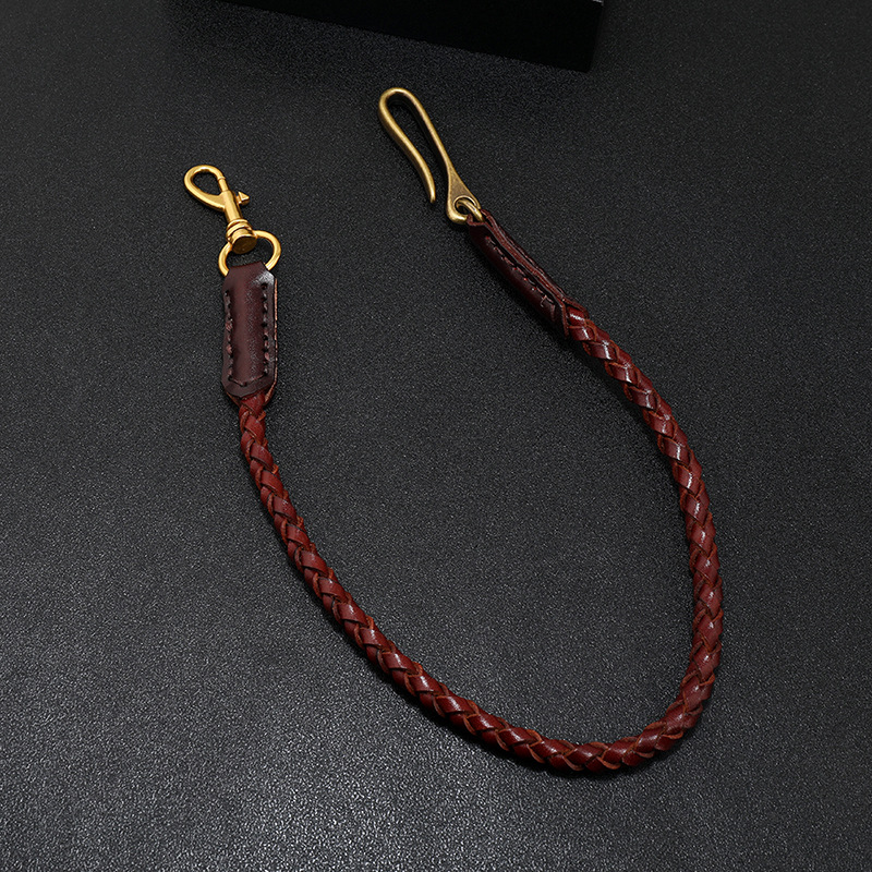 Cowhide Braided Rope Key Rings - Women Bags Pk avaliação e preço