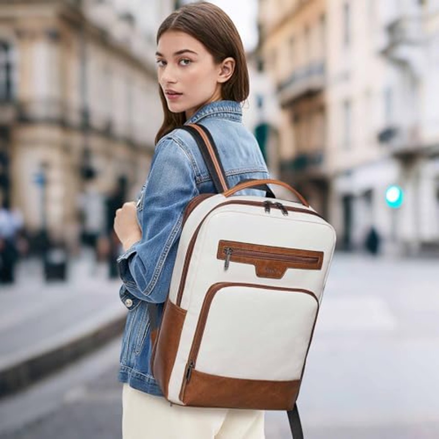 Leather Laptop Backpack for Wo - Women Bags Casual avaliação e preço