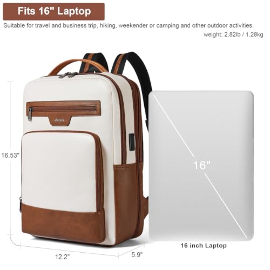 Leather Laptop Backpack for Wo - Women Bags Casual avaliação e preço