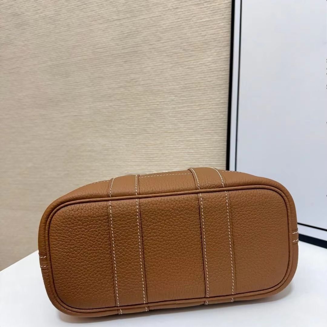 Tan pebbled leather tote bag w - Top Handle Structured avaliação e preço