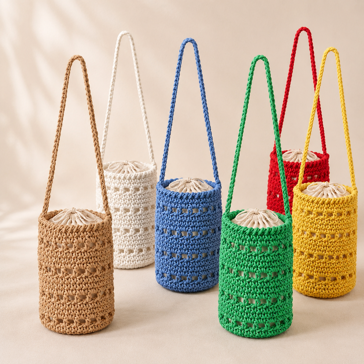 Colorful Crochet Bucket Bag Ho - Women Bags Casual avaliação e preço