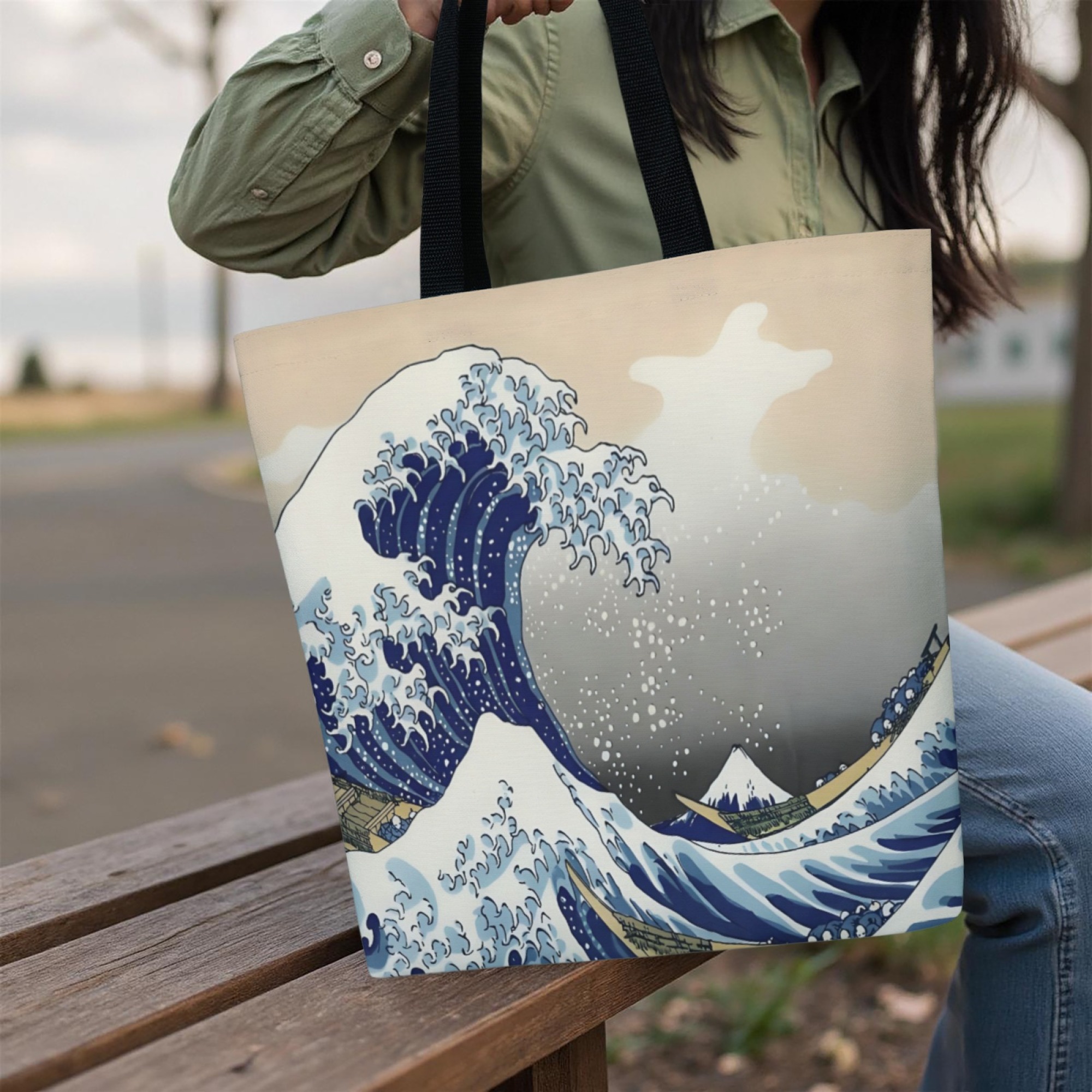 Japanese Style Tote Bag with H - Women'S Japanese Bags avaliação e preço