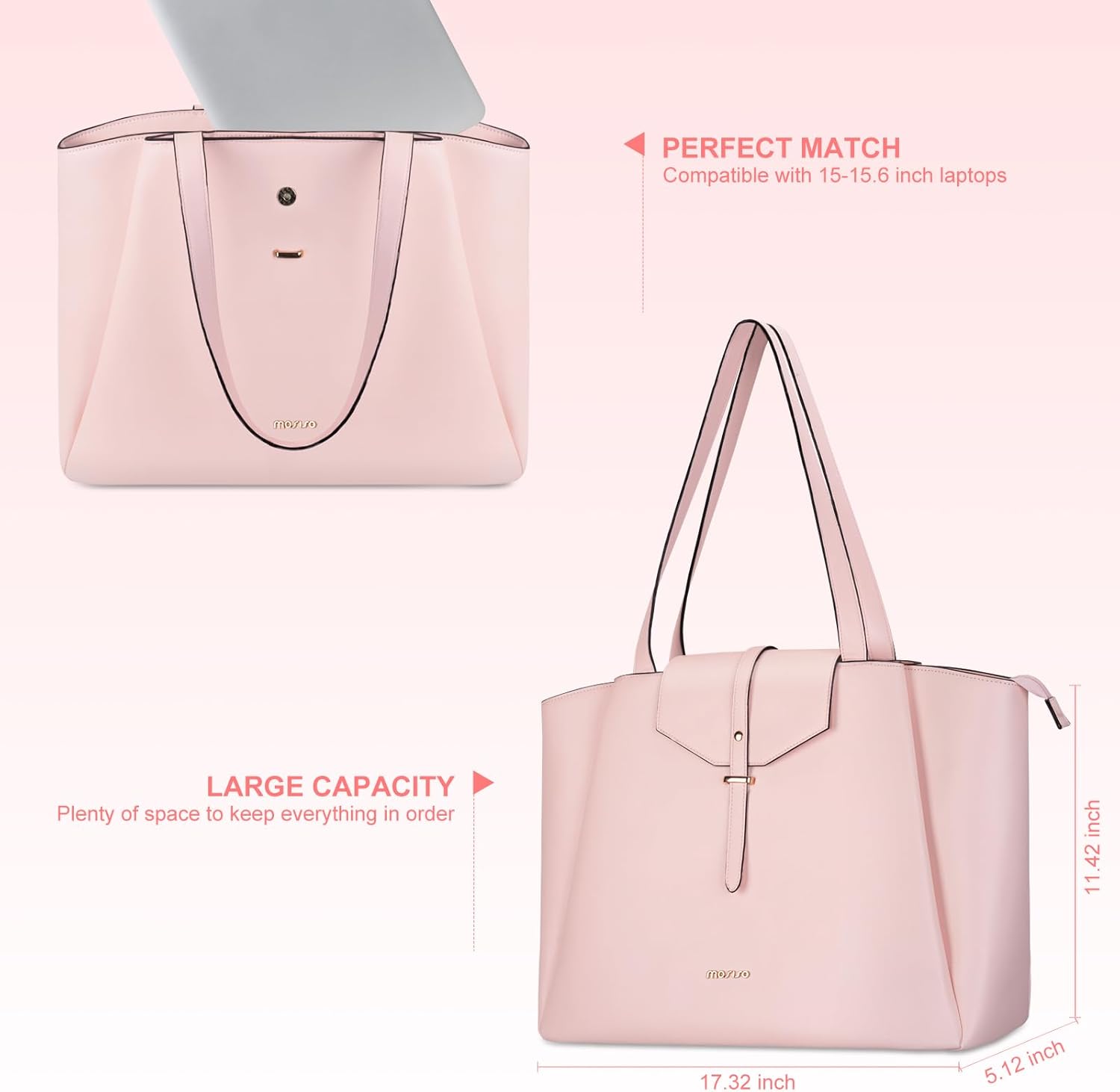 Laptop Tote Bag PU Leather Wom - Women Bags Pk avaliação e preço
