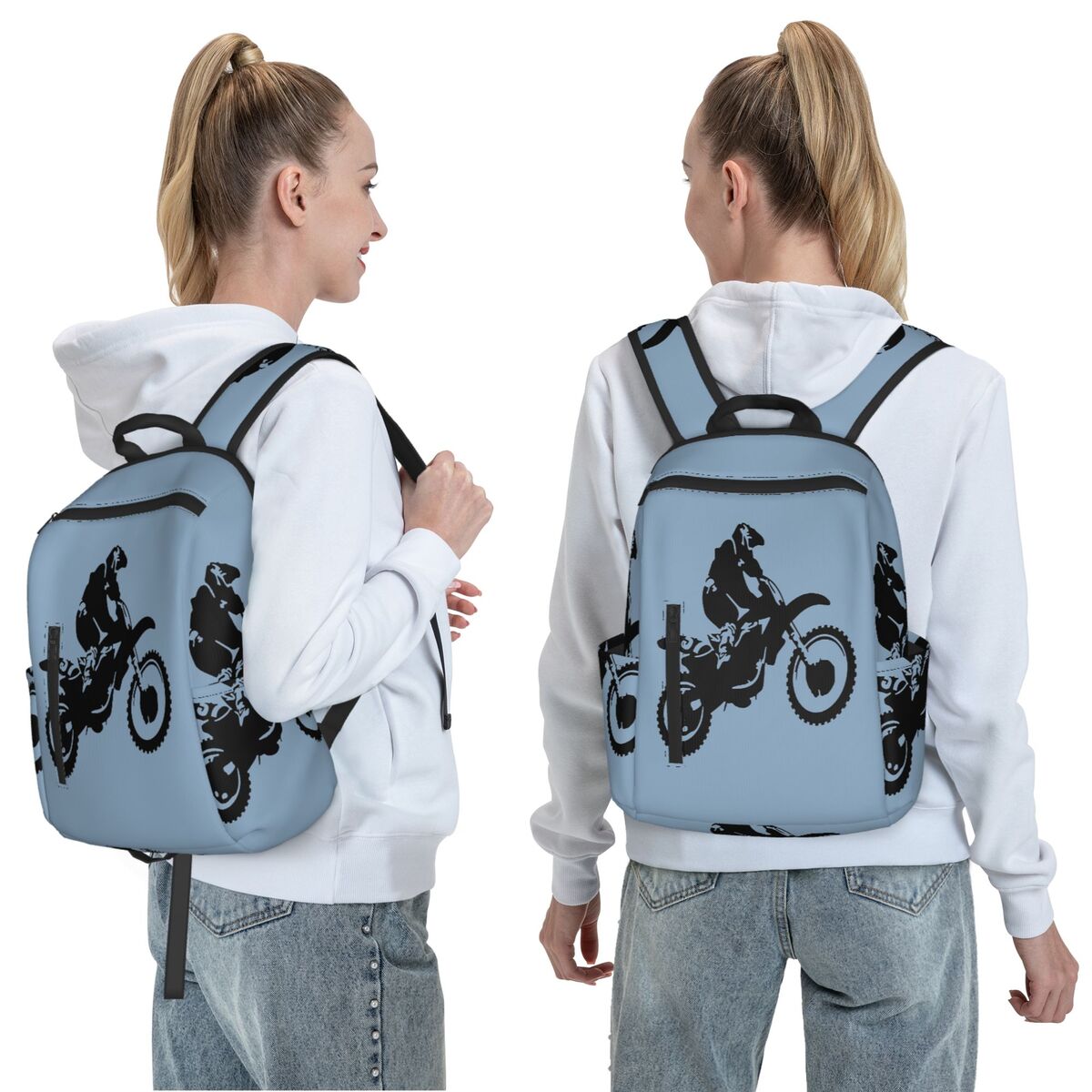 Moto X Dirt Bike Monotone Vect - Women Bags Vector avaliação e preço