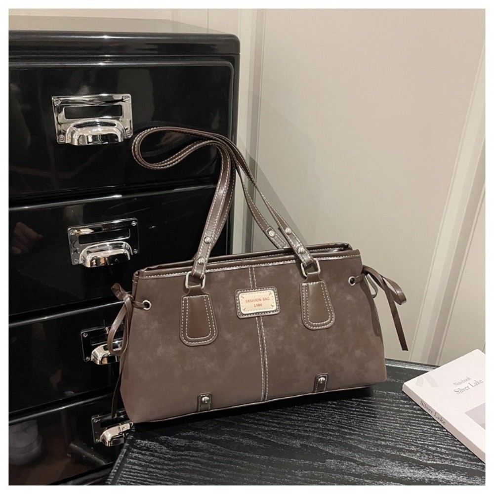 Minimalist Faux Leather Tote B - Top Handle Structured avaliação e preço