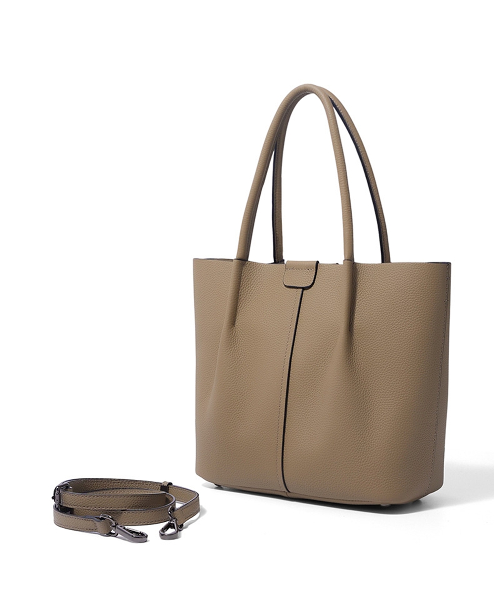 Textured Genuine Leather Handb - Top Handle Structured avaliação e preço