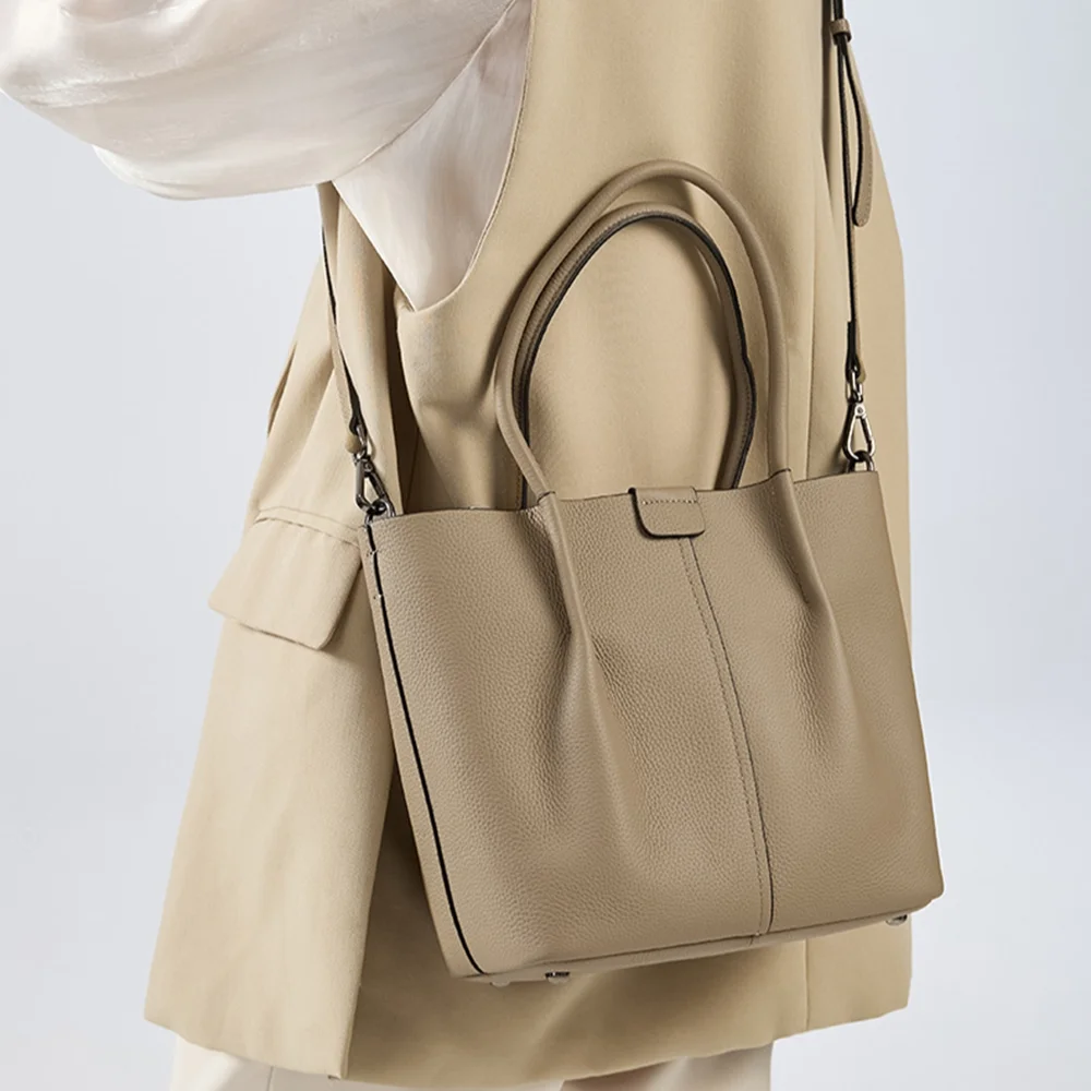 Textured Genuine Leather Handb - Top Handle Structured avaliação e preço