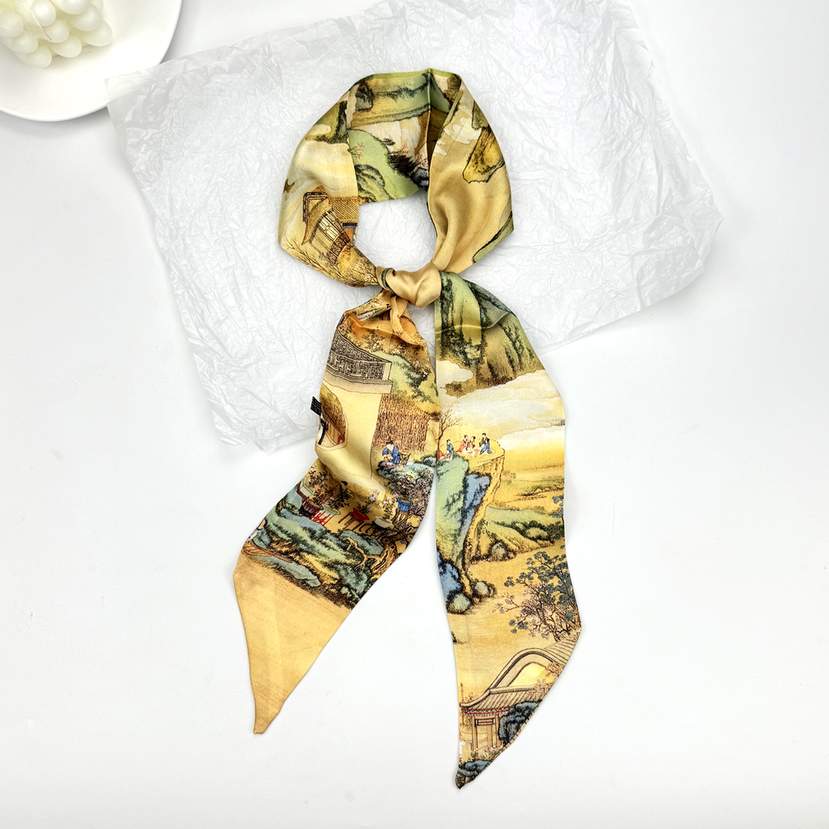 New Ribbon Silk Long Scarf Wom - Women Bags H&M avaliação e preço