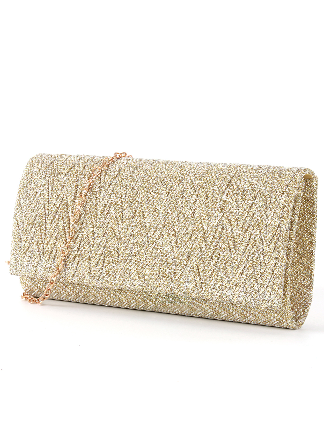Beautiful Gold Clutch Purse,   - Women Bags Pk avaliação e preço