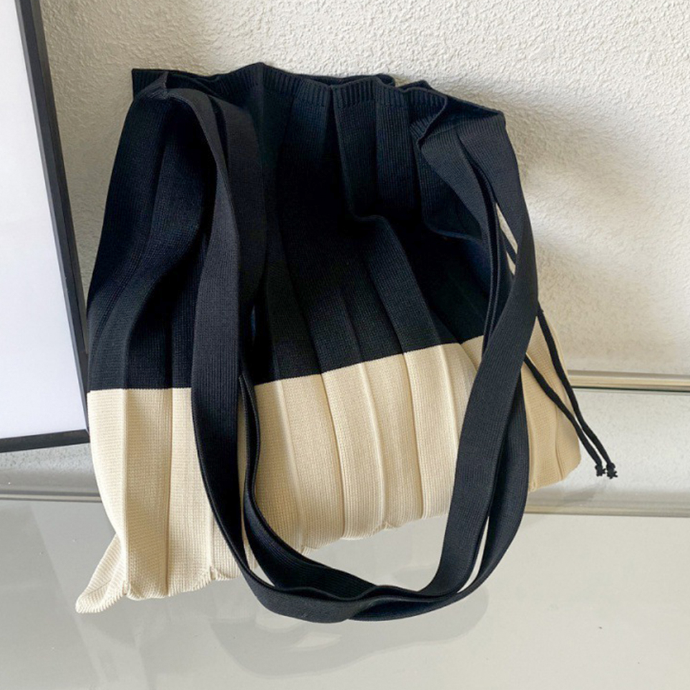 Knitted Foldable Storage Handb - Women Bags In Trend avaliação e preço