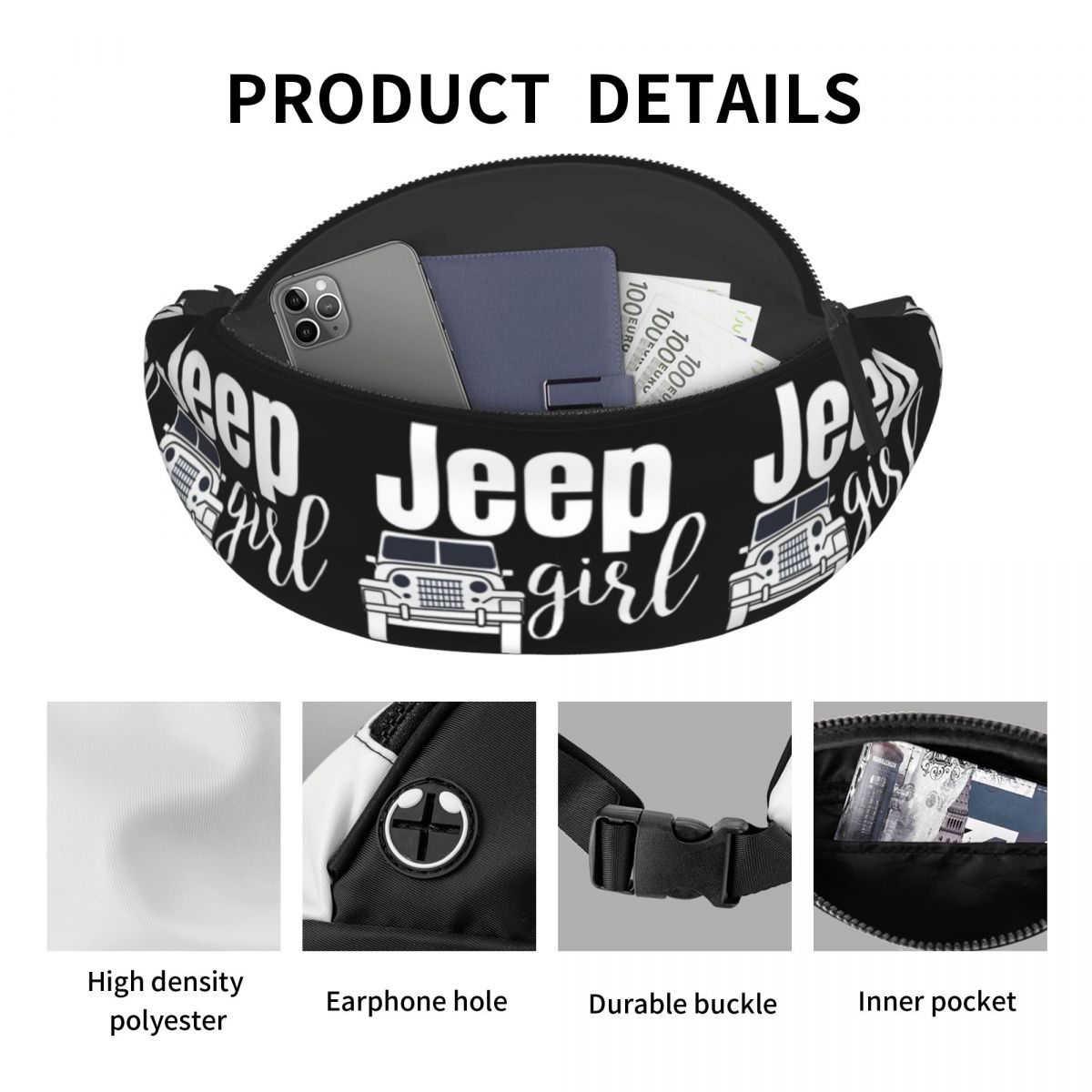 Jeep Girl Waist Bag for Women  - Women'S Jeep Bags avaliação e preço