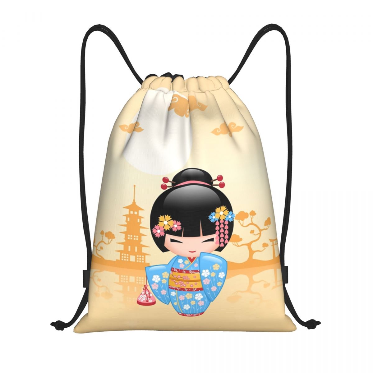 Japanese Maiko Kokeshi Doll Dr - Women Bags Vector avaliação e preço