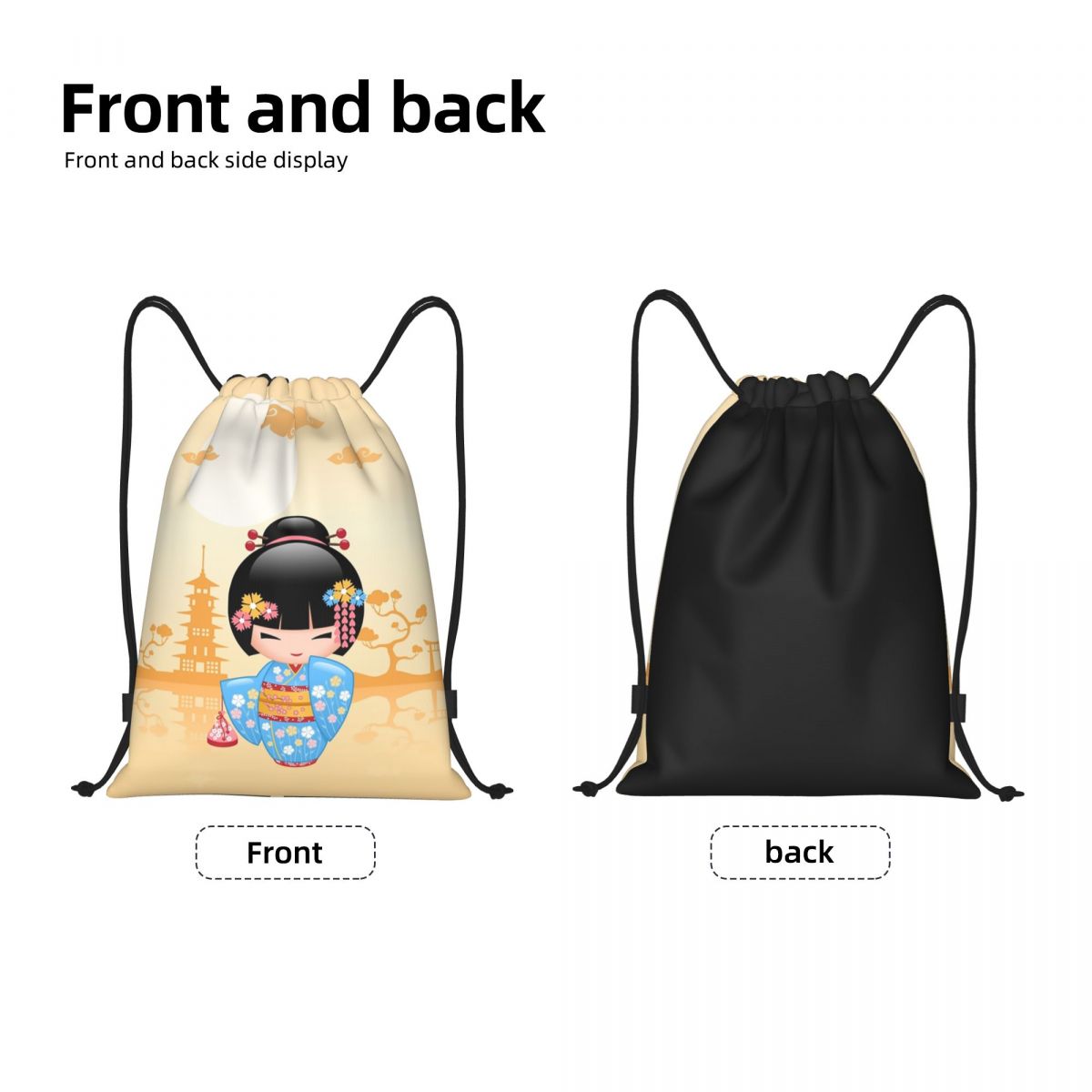 Japanese Maiko Kokeshi Doll Dr - Women Bags Vector avaliação e preço