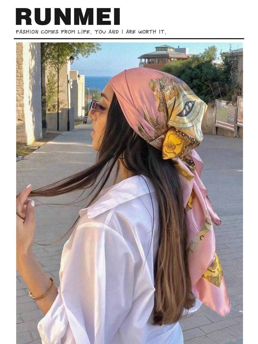 Soft Pink Satin Square Scarf W - Women'S Bags Everyday avaliação e preço