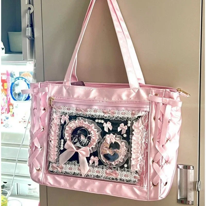 New Y2K Sweet Lolita Pink Ita  - Women'S Japanese Bags avaliação e preço